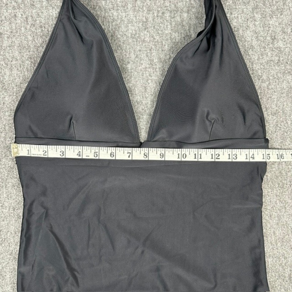 Summersalt The Deep Dive One Piece Swimsuit Black Halter V-Neck Recycled Size 14 - Picture 4 of 6